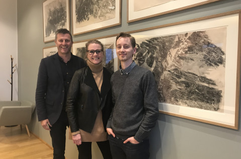 Keppendur í Útsvari 2017, Orri Hlöðversson, Katrín Júlíusdóttir og Skúli Þór Jónasson.