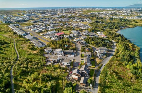 Frá Vatnsenda í Kópavogi.