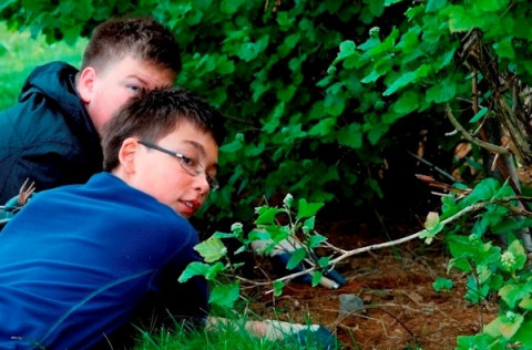 Starfsmenn Vinnuskólans í Kópavogi að störfum