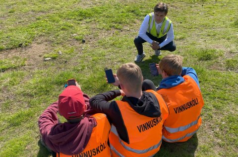 Frá hugmyndasöfnun í Vinnuskóla Kópavogs.