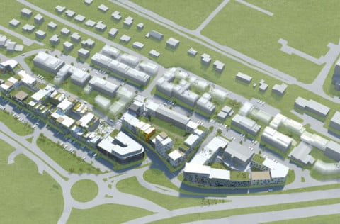 Horft í norður yfir Auðbrekkusvæði.