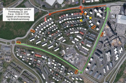 Lokað vegna malbiksfræsinga